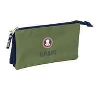 Safta EL Pulpo - Portatodo Triple, Estuche Infantil, Estuche Niño, Ideal para Niños en Edad Escolar, Cómodo y Versátil, Calidad y Resistencia, 22x3x12 cm