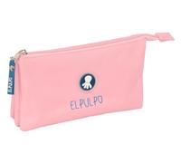 Safta EL Pulpo - Portatodo Triple, Estuche Infantil, Estuche Niño, Ideal para Niños en Edad Escolar, Cómodo y Versátil, Calidad y Resistencia, 22x3x12 cm