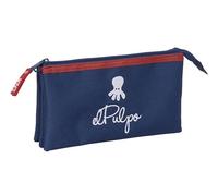 Safta EL Pulpo - Portatodo Triple, Estuche Infantil, Estuche Niño, Ideal para Niños en Edad Escolar, Cómodo y Versátil, Calidad y Resistencia, 22x3x12 cm