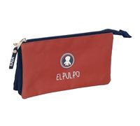 Safta EL Pulpo - Portatodo Triple, Estuche Infantil, Estuche Niño, Ideal para Niños en Edad Escolar, Cómodo y Versátil, Calidad y Resistencia, 22x3x12 cm