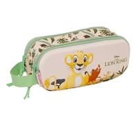 EL REY LEÓN - Portatodo Doble 3D, Estuche Infantil, Estuche Niño, Ideal para Niños en Edad Escolar, Cómodo y Versátil, Calidad y Resistencia, 21x6x8 cm