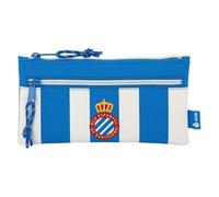 Safta Estuche doble cremallera R.C.D. Espanyol Oficial escolar 230x110 mm