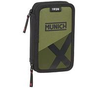 Safta Estuche Escolar con 28 Útiles Incluidos de Munich Dynamo, 125x40x195 mm, Verde