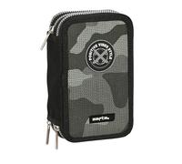 Safta - Estuche Escolar con 36 Útiles Incluidos, Estuche Infantil, Estuche Niño, Ideal para Niños de 5 a 14 Años, Cómodo y Versátil, Calidad y Resistencia, 12.5x5.5x19.5 cm, Color Negro