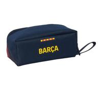 Safta | Estuche Escolar Cuadrado Grande FC Barcelona 1ª Equipación 26/27, Portatodo Escolar de Gran Capacidad con Cremallera Diagonal, Medidas 20x8x8 cm, Estuche Escolar