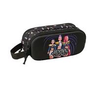 Safta | Estuche Escolar Doble 3D K-Pop Demon Hunters Sound, Portatodo Escolar con Dos Compartimentos Separados, Cremalleras Resistentes, Medidas 21x6x8 cm, Estuche Escolar 2 Compartimentos