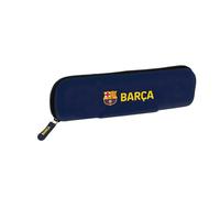 Safta | Estuche Escolar Estrecho FC Barcelona 1ª Equipación 26/27, Silicona Fácil Limpieza, Portatodo Escolar Infantil y Juvenil, 1 Compartimento con Cremallera, Medidas 20x2x5,5 cm, Estuche Escolar