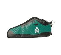 Safta | Estuche Escolar Forma Zapatilla Portatodo Real Madrid 24x2x10 cm | Tejido poliéster con costuras rematadas, estuche original para el colegio, licencia oficial Real Madrid 2ª Equipación 26/27