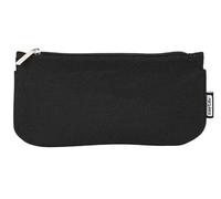 Safta | Estuche Escolar Plano Portatodos Clásicos, Organizador Escolar para Lápices y Bolígrafos, 1 Compartimento con Cremallera, Diseño Negro Liso, Ligero y Resistente, Medidas 23x1x11 cm