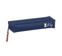 Safta | Estuche Escolar Rectangular El Pulpo con Goma Elástica Trasera, 22 cm, Portatodo Tipo Organizador con 1 Compartimento y Cremallera, Acoplable a Cuaderno o Carpeta, Medidas 22x7x4 cm
