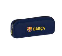 Safta | Estuche Escolar Rectangular FC Barcelona 1ª Equipación 26/27, Silicona Fácil Limpieza, Compartimento Único con Cremallera, Medidas 18,5x5,5x7,5 cm, Portatodo