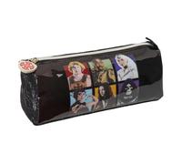 Safta | Estuche Escolar Rectangular Masters of The Universe, Portatodo Juvenil con 1 Compartimento y Cremallera, Tirador Decorativo, Diseño Negro con Personajes, Medidas 21x7x8 cm