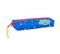Safta | Estuche Escolar Rectangular Mickey Mouse Good Day, Portatodo Infantil 22 cm, 1 Compartimento con Cremallera, Goma Elástica Trasera para Acoplar a Cuaderno o Carpeta, Azul, Medidas 22x7x4 cm