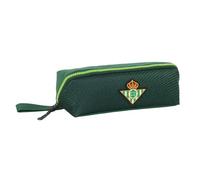 Safta | Estuche Escolar Rectangular Real Betis Balompié Resistente al Agua, Portatodo Escolar de Gran Capacidad con Cremallera Diagonal, Abertura Cuadrada Anticaídas, Medidas 20x8x8 cm