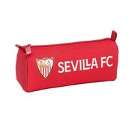 Safta | Estuche Escolar Rectangular Sevilla FC Resistente al Agua, Portatodo Juvenil con 1 Compartimento y Cremallera, Organizador para Vuelta al Cole, Color Rojo Multicolor, Medidas 21x7x8 cm