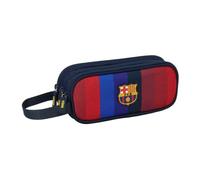 Safta | Estuche Escolar Triple FC Barcelona 1ª Equipación 26/27, Portatodo Escolar con 3 Compartimentos Separados y Cremalleras, Asa Lateral de Mano, Medidas 21x7x8,5 cm