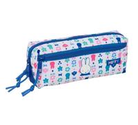 Safta | Estuche Escolar Triple Miffy Bunny, Organizador Escolar 22 cm, 3 Compartimentos con Cremallera, Medidas 22x6x8,5 cm, Portatodo 3 Compartimentos