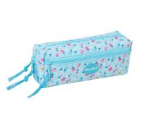 Safta | Estuche Escolar Triple Pequeño Blackfit8 Pétalos, 22 cm, Organizador Escolar con 3 Compartimentos y Cremalleras, Medidas 22x6x8,5 cm, Portatodo 3 Compartimentos