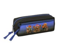 Safta | Estuche Escolar Triple Pequeño Brainrot 22 cm con Goma Elástica Trasera, Organizador Escolar Infantil y Juvenil, Medidas 22x6x8,5 cm, Portatodo 3 Compartimentos