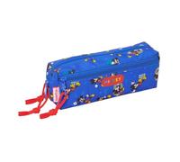 Safta | Estuche Escolar Triple Pequeño Disney Mickey Mouse Today, Portatodo Infantil 22 cm, 3 Compartimentos con Cremallera, Goma Elástica para Acoplar a Cuaderno o Carpeta, Medidas 22x6x8,5 cm