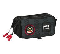 Safta - Estuche PAUL FRANK "CAMPERS" Triple Compartimiento 10x21,5cm Diseño Exclusivo - Estuche PAUL FRANK "CAMPERS" Multifuncional para Niños y Adultos