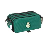 Safta | Estuche Triple Escolar Portatodo Grande Real Madrid 21,5x8x10 cm | Tejido poliéster con costuras rematadas, primaria, instituto y universidad, licencia oficial Real Madrid 2ª Equipación 26/27