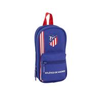 Safta Estuches Unisex Adulto Plumier Mochila con 4 portatodo llenos de Atletico de Madrid 'In Blue' 411945-747 C/4 Port ATCO. D 12x23x5, ATM Marino, Talla única