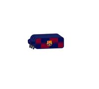 Safta Estuche infantil F.C. Barcelona 1ª equip. 25/26 – Triple cremallera, 5-14 años, 21x7x8.5 cm