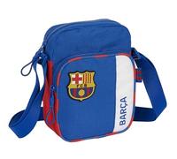 Safta F.C. BARCELONA 2ª EQUIPACIÓN - Bandolera con Bolsillo Exterior, Maletín Portatodo, Bandolera, Cómoda y Versátil, Calidad y Resistencia, 16x6x22 cm, Color Azul y Granate