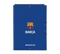 F.C. BARCELONA 2ª EQUIPACIÓN - Carpeta Folio con 3 Solapas, Ideal para Niños de Diferentes Edades, Cómoda y Versátil, Calidad y Resistencia, 26x36.5 cm, Color Azul y Granate
