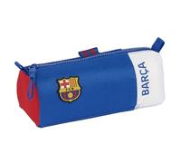 SAFTA F.C. Barcelona 2ª EQUIPACIÓN - Portatodo con Cremallera y Compartimiento, Estuche Infantil, Estuche Niño, Ideal para Niños en Edad Escolar, Cómodo y Versátil, 21x7x8 cm, Color Azul y Granate