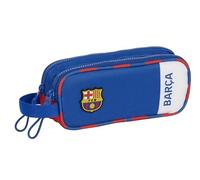 Safta F.C. Barcelona 2ª EQUIPACIÓN - Portatodo Doble Niño, Estuche Infantil, Estuche Niño, Ideal para Niños en Edad Escolar, Cómodo y Versátil, Calidad y Resistencia, 21x6x8 cm, Color Azul y Granate