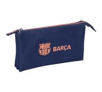 Safta F.C.BARCELONA 2ª EQUIPACIÓN - Portatodo Triple, Estuche Infantil, Estuche Niño, Ideal para Niños en Edad Escolar, Cómodo y Versátil, Calidad y Resistencia, 22x3x12 cm