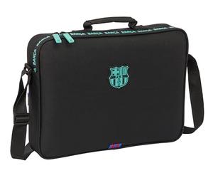 Safta F.C. BARCELONA 3ª EQUIPACIÓN - Cartera Extraescolares, Maletín Portatodo, Bandolera, Cómoda y Versátil, Calidad y Resistencia, 38x6x28 cm, Color Negro