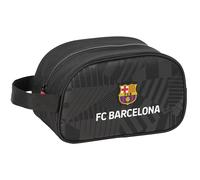 Safta F.C. Barcelona Black - Neceser Escolar Infantil Mediano con Asa, Neceser Infantil, Adaptable a Carro, Fácil Limpieza, Cómodo y Versátil, Calidad y Resistencia, 26x12x15 cm, Color Negro