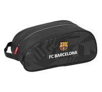 Safta F.C. Barcelona Black - Zapatillero Ovalado, Multiusos, Portatodo, Deporte, Extraescolares, Fútbol, Cómodo y Versátil, 34x18x15 cm, Color Negro