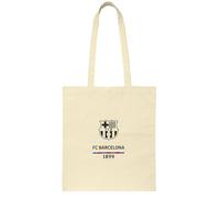 Safta F.C. BARCELONA - Bolso Tote, Bolso de Mujer, Tote Bag, Cómodo y Versátil, Calidad y Resistencia, 38x42 cm, Color Natural beige