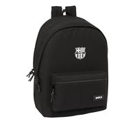 Safta F.C.BARCELONA CHICA - Mochila para Portátil 15.6" y USB, Ideal para Jóvenes de Diferentes Edades, Tejido Reciclado, Cómoda y Versátil, Calidad y Resistencia, 31x18x44 cm, Color Negro