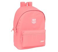 Safta F.C.BARCELONA CHICA - Mochila para Portátil 15.6" y USB, Ideal para Jóvenes de Diferentes Edades, Tejido Reciclado, Cómoda y Versátil, Calidad y Resistencia, 31x18x44 cm, Color Coral