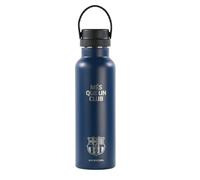 Safta F.C. BARCELONA NAVY BLUE - Botella Termo, Botella de Agua, Acero Inoxidable, Doble Aislamiento, 12h de Bebida Caliente y 24h de Bebida Fría, 7.3x25 cm, 600 ml
