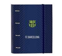 Safta Carpeta equipada F.C. BARCELONA – DIN A4 4 anillas 30 mm 100 hojas – Azul marino