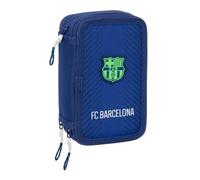 SAFTA F.C. Barcelona Navy Blue - Estuche Escolar con 37 Útiles Incluidos, Estuche Infantil, Estuche Niño, Ideal para Niños de 5 a 14 Años, Cómodo y Versátil, Calidad y Resistencia, 12.5x5.5x19.5 cm