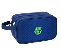 SAFTA F.C. Barcelona Navy Blue - Neceser Escolar Infantil Grande, Neceser Infantil, Adaptable a Carro, Ideal para Niños de 5 a 14 Años, Cómodo y Versátil, Calidad y Resistencia, 26x12.5x15 cm