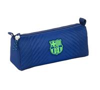 Safta F.C. Barcelona Navy Blue - Portatodo con Cremallera y Compartimiento, Estuche Infantil, Estuche Niño, Ideal para Niños en Edad Escolar, Cómodo y Versátil, Calidad y Resistencia, 21x7x8 cm