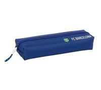 SAFTA F.C. Barcelona Navy Blue - Portatodo Rectangular Niño, Estuche Infantil, Estuche Niño, Ideal para Niños en Edad Escolar, Cómodo y Versátil, Calidad y Resistencia, 22x7x40 cm