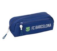 Safta F.C. Barcelona Navy Blue - Portatodo Triple Pequeño, Estuche Infantil, Estuche Niño, Ideal para Niños en Edad Escolar, Cómodo y Versátil, Calidad y Resistencia, 22x6x8.5 cm