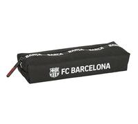 Safta Portatodo escolar F.C. BARCELONA Black 2026 rectangular, goma elástica