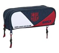 SAFTA - F.C.BARCELONA Portatodo Triple con Compartimentos Independientes y Cremalleras - Asa Lateral y Adaptabilidad a Carro Portamochilas - Estuche Diseño único con Licencia Oficial - Cartera porta