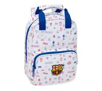 F.C. BARCELONA PREESCOLAR - Mochila Infantil, Adaptable con Asas, Tejido Reciclable, Ideal para Niños de Diferentes Edades, Cómoda y Versátil, Calidad y Resistencia, 20x8x28 cm