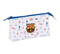 F.C. Barcelona Preescolar - Portatodo Triple, Estuche Infantil, Estuche Niño, Ideal para Niños en Edad Escolar, Cómodo y Versátil, Calidad y Resistencia, 22x3x12 cm